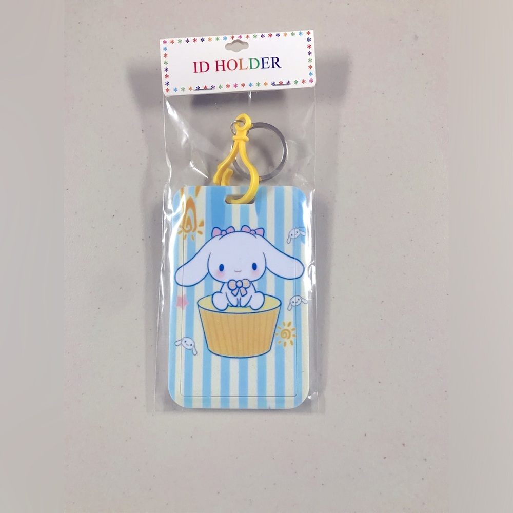 Cute Blue and Yellow Bunny ID Holder